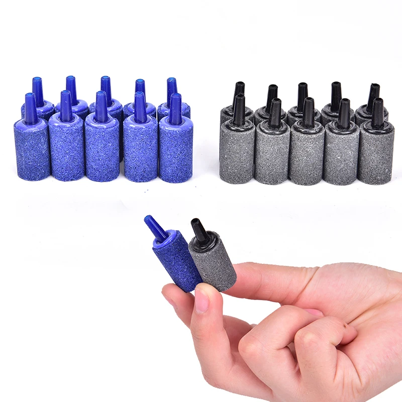 2/5/10pcs Aquarium Cylinder Shape Air Stone Mineral Bubbles Release Fish Tank Punp Airstone Aeration Aerator Accessories - купить по
