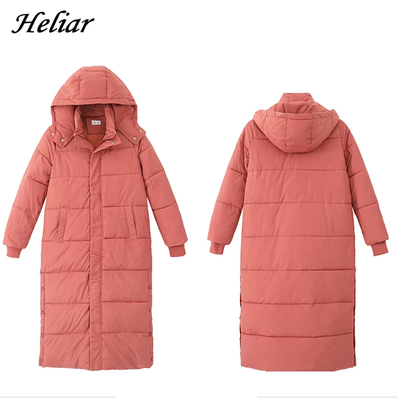 HELIAR Женское зимнее пальто с капюшоном хлопковая куртка женское теплое макси