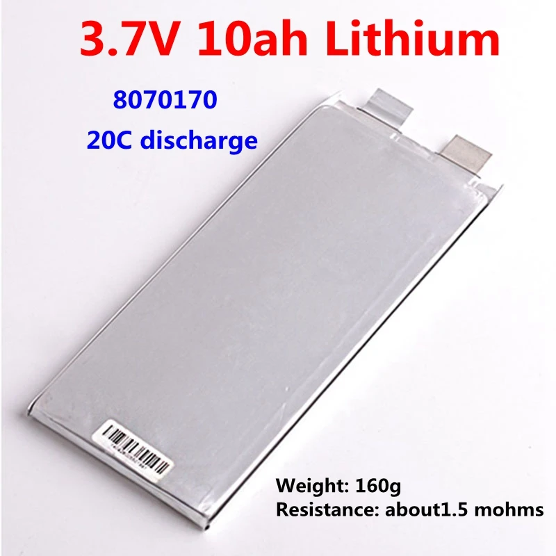 8 шт./лот 3,7 v 10000mah 10ah литиевая 20C разрядка 200A литий-ионная батарея 8070170 для модели самолета электрические игрушки автомобильные инструменты для лодки
