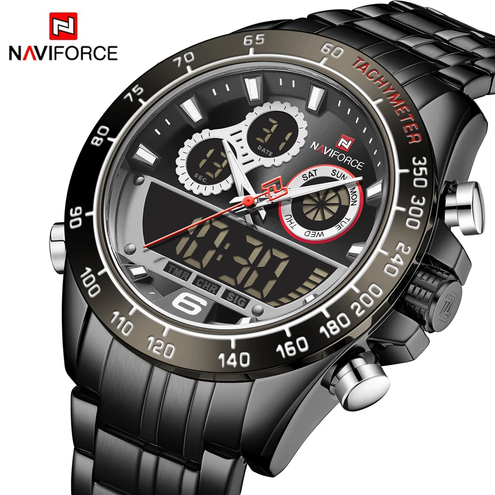 

NAVIFORCE мужские спортивные кварцевые часы цифровые военные армейские часы водонепроницаемые цифровые наручные часы Relogio Masculino