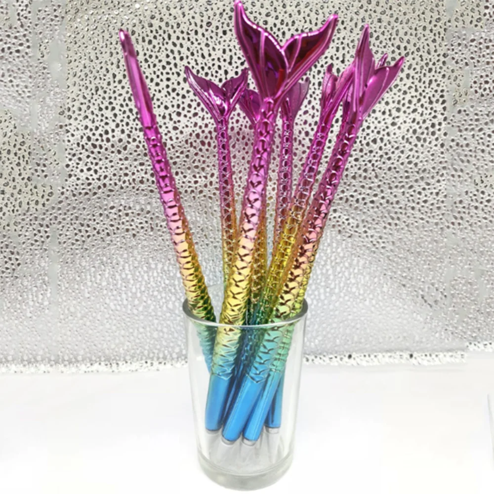 

1pc Mermaid Shape Ballpoint Pen Creative Colorful Kawaii Stationery Kids Praise Gift School Writing Pen Cute Office Supplies