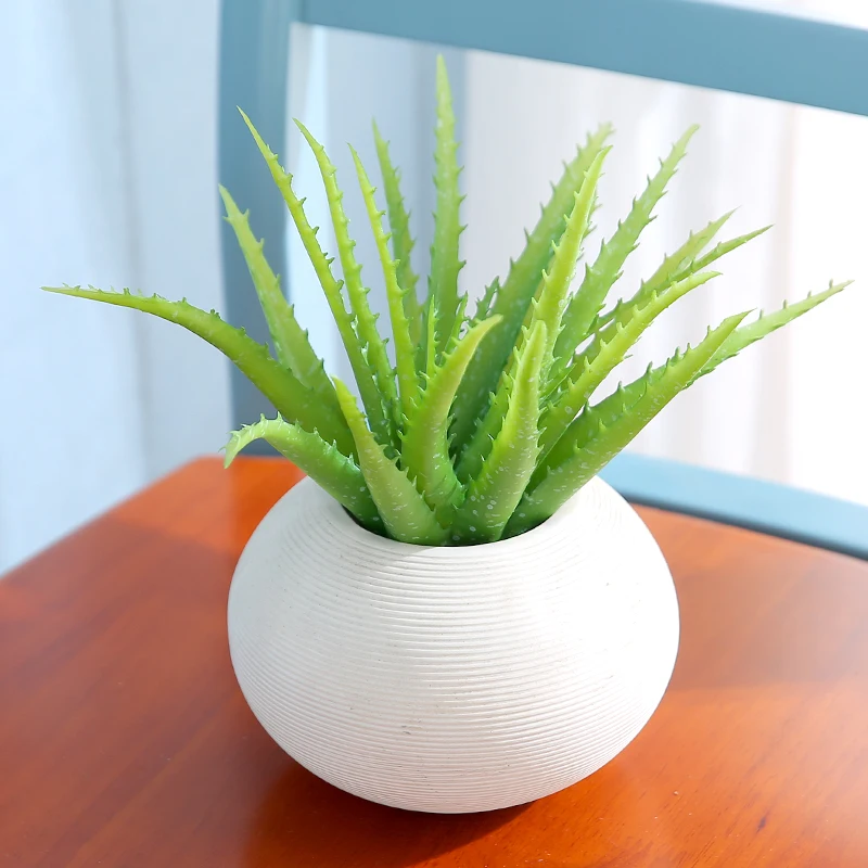 yumai Зеленый Алоэ Искусственные Растения Пейзаж Поддельные Цветочная Композиция