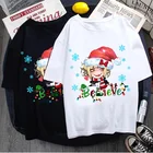 Футболки с японским аниме Моя геройская Академия для мужчин и женщин, забавная кавайная химико Тога, женская футболка в стиле Харадзюку, Рождественская рубашка для мужчин