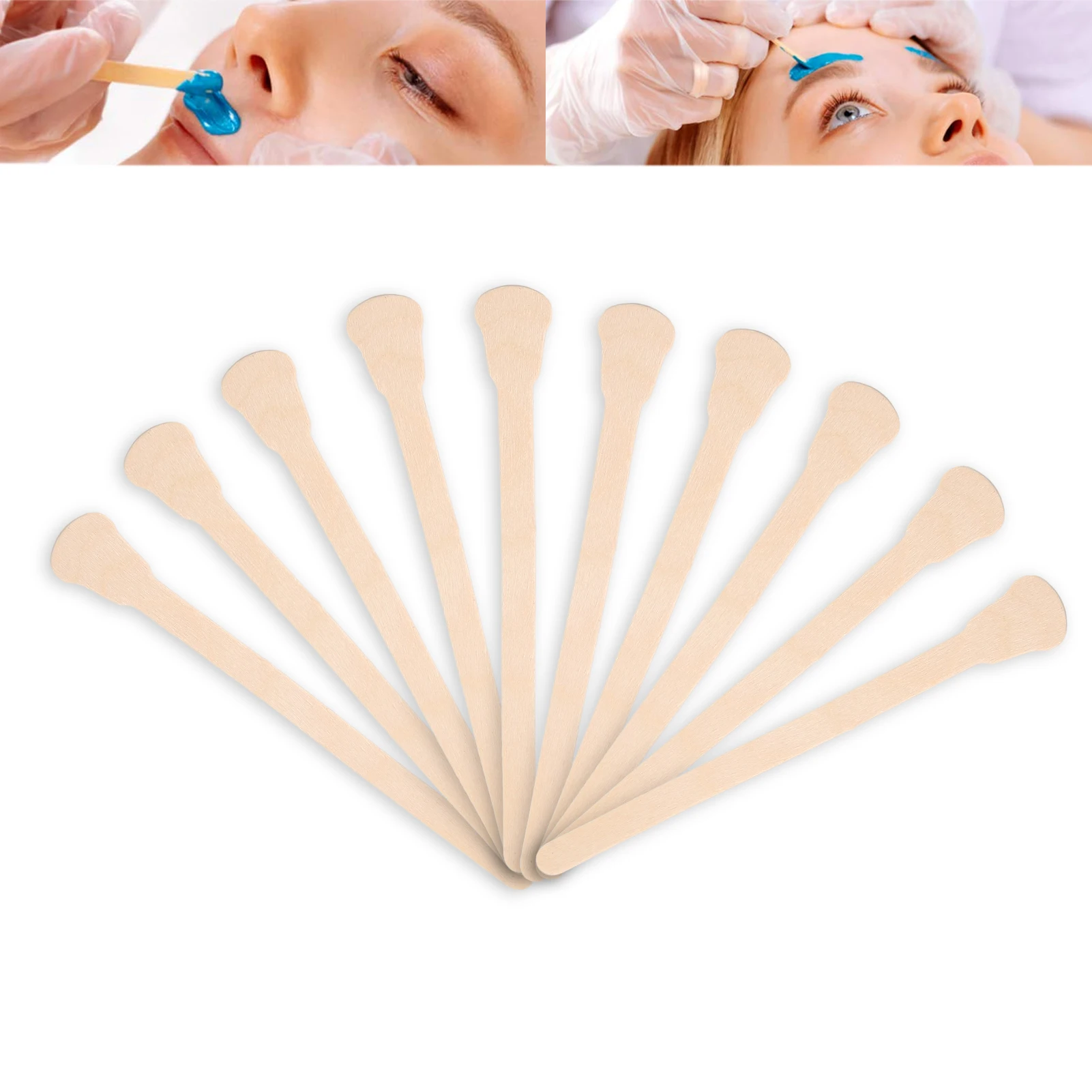

10pcs Guitar Shape Wooden Wax Sticks Facial Body Hair Removal Spatulas Applicator Tool