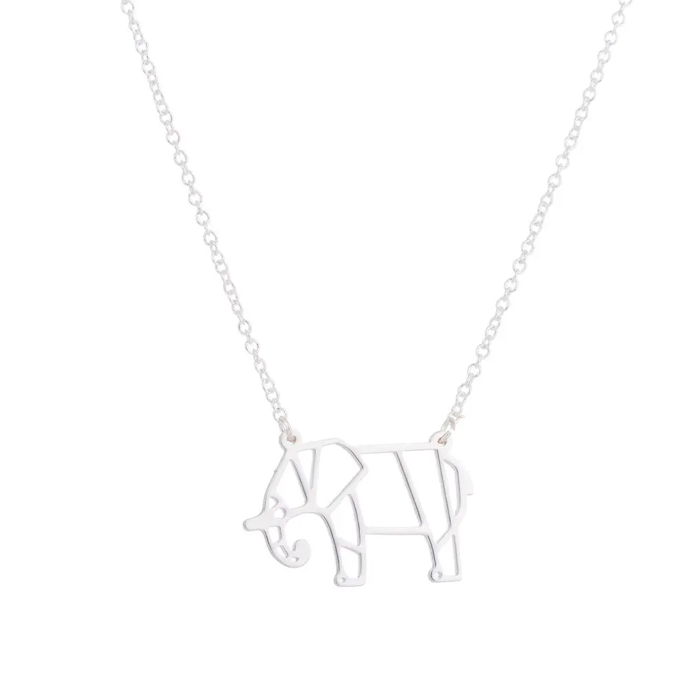 

Hollow Elephant Necklace Birthday Gift Jewelry Necklace Fashion Pendant Necklace Sweater Chain Beautiful