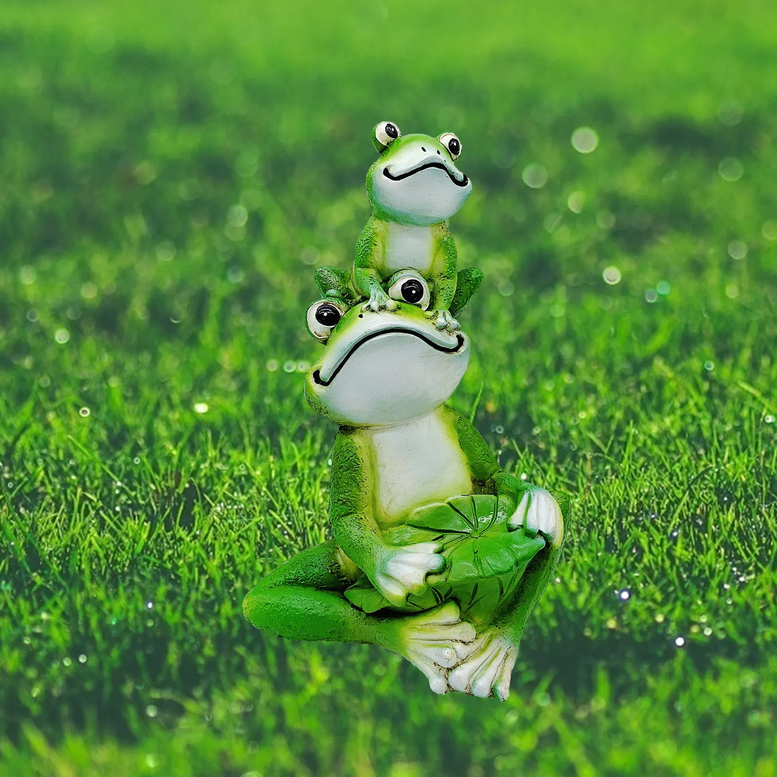 

Kawaii Garden Animal Resin Mother And Daughter Outdoor Garden Store Decorative Frog Sculpture For Home Desk Garden Decor
