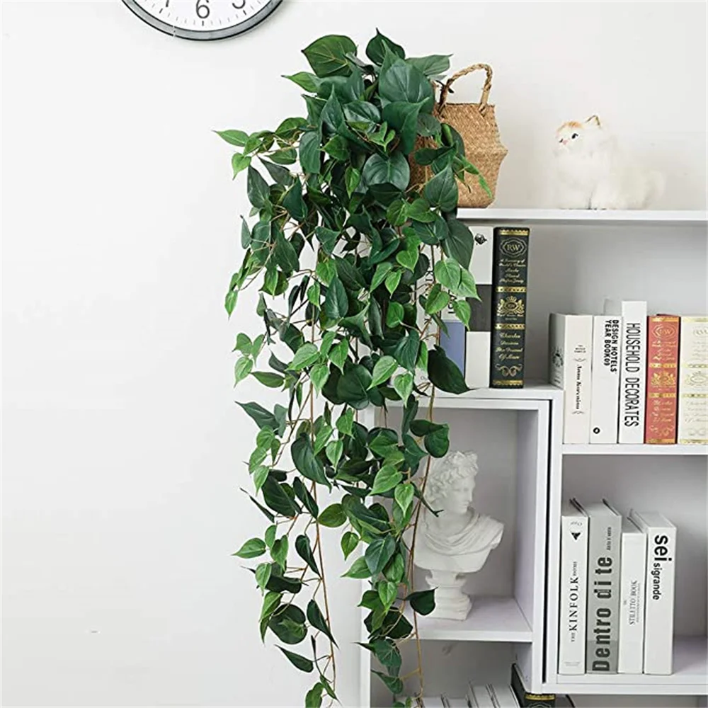 Зеленые искусственные листья лоза 90 см для свадьбы вечеринки семейного сада