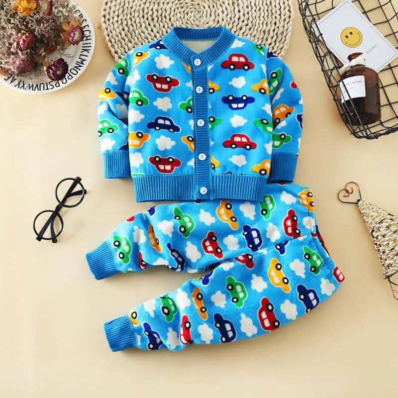 2020 модные осенне-зимние комплекты одежды для мальчиков и девочек Детский свитер