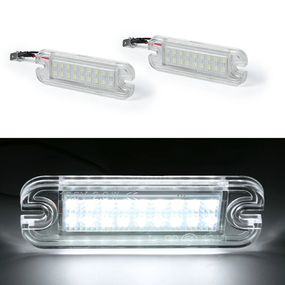 

2Pcs 6500K LED License Plate Number Plate Light Lamps For Mercedes Benz G-Class G550 G55 G500 G63 G65 W463 Canbus Error Free