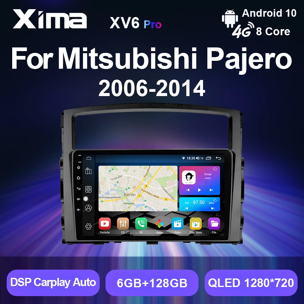 

XIMA pro 8 Core Android10 Auto CarPlay DSP 2 din gps Car Radio Multimedia Video Players For Mitsubishi Pajero V80 4 2006 - 2014