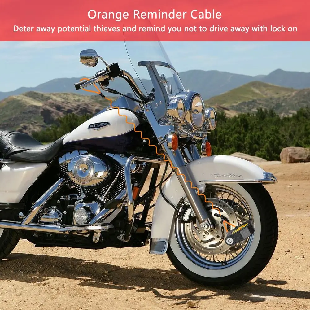 Замок сигнализации для мотоцикла 110 дБ защита от звука вора дисковый тормоз