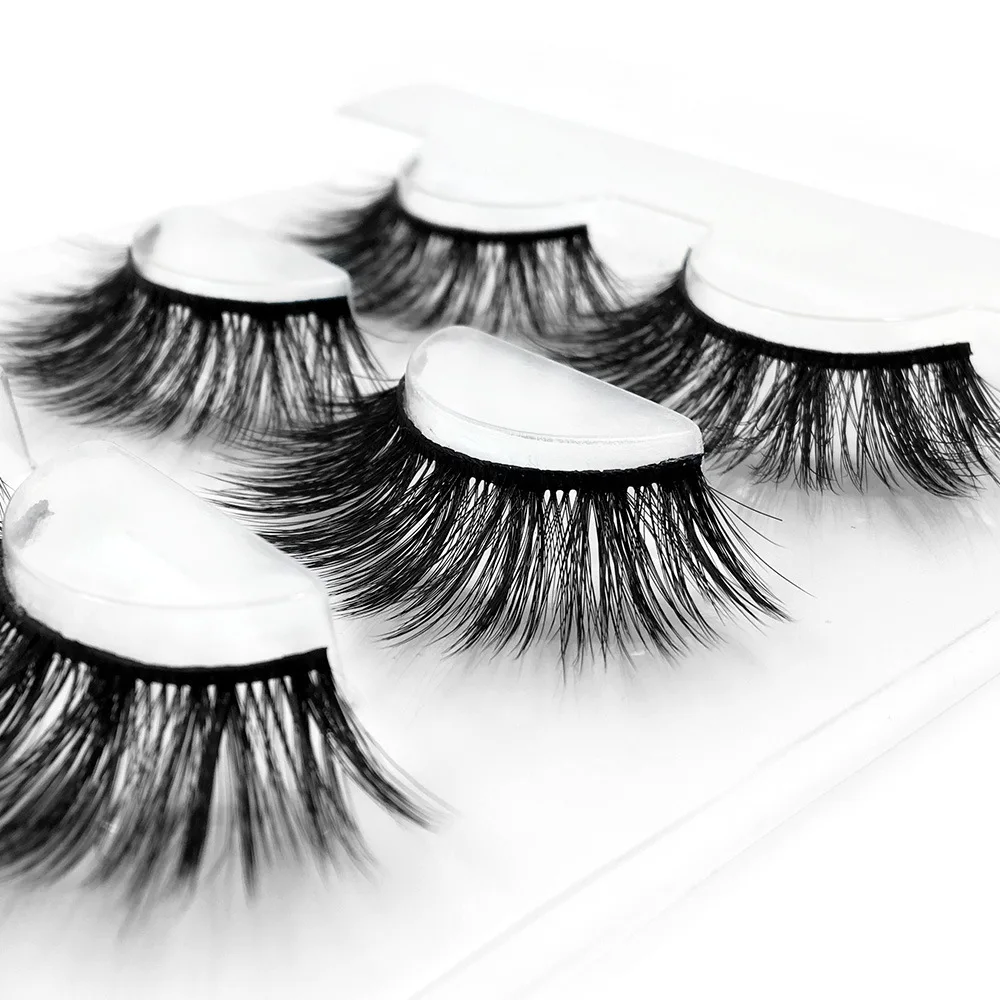 Лидер продаж 3 пар/компл. естественные крест-накрест толстые 3D накладные ресницы