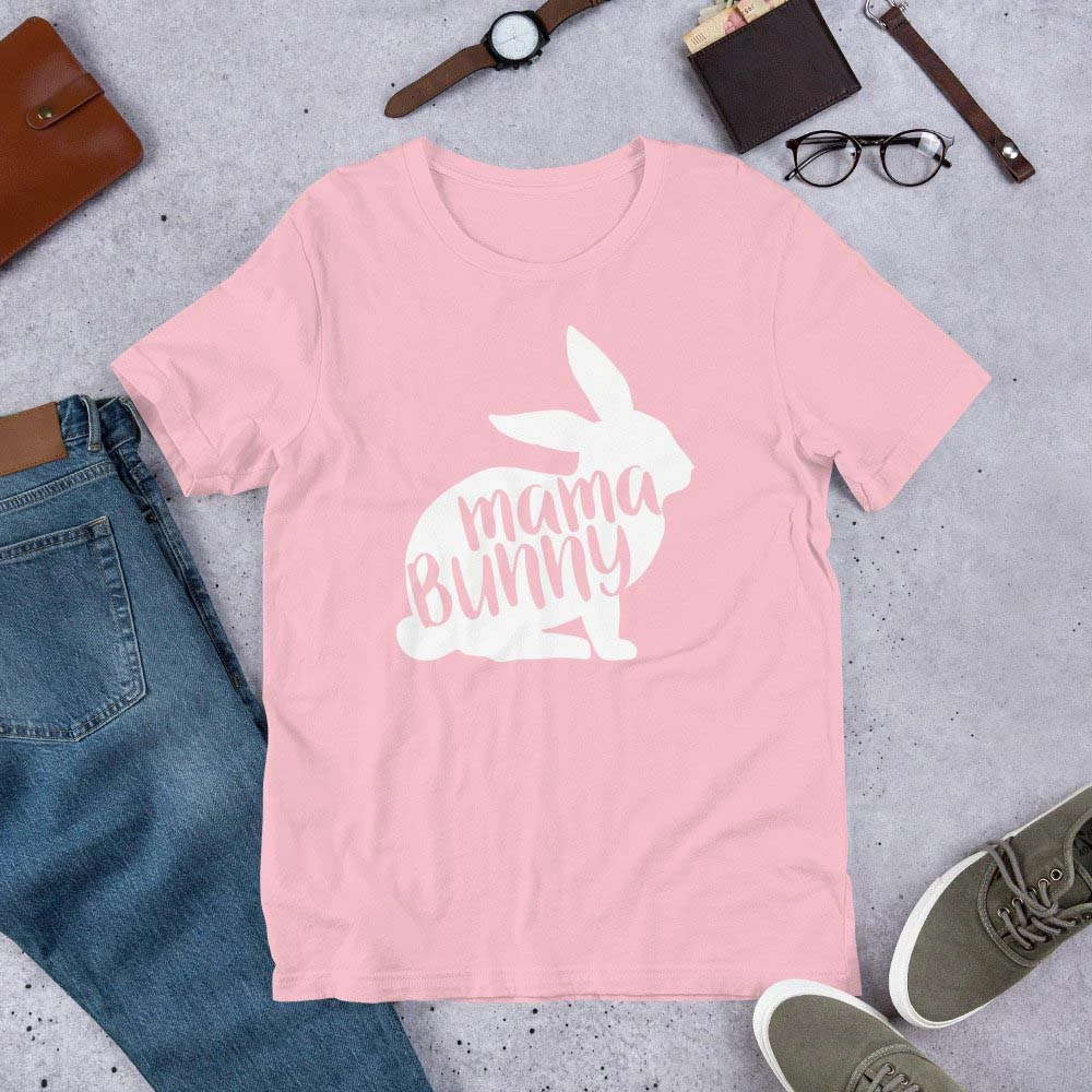 

Mama Bunny Shirt Easter Shirt For Mom grunge tumblr cotton funny fashion t-shirt cute rabbit graphic aesthetic tee tops K897