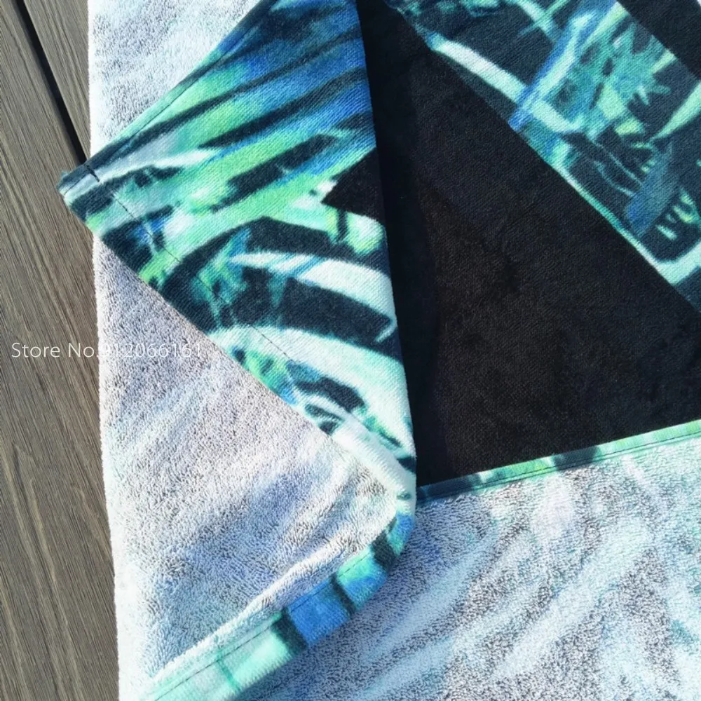 Женское пляжное полотенце из чистого хлопка с леопардовым принтом |