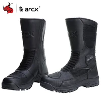 arcx motorcycle boots genuine cow leather motocross boots summer breathable moto boots motorbike riding boots black botas moto