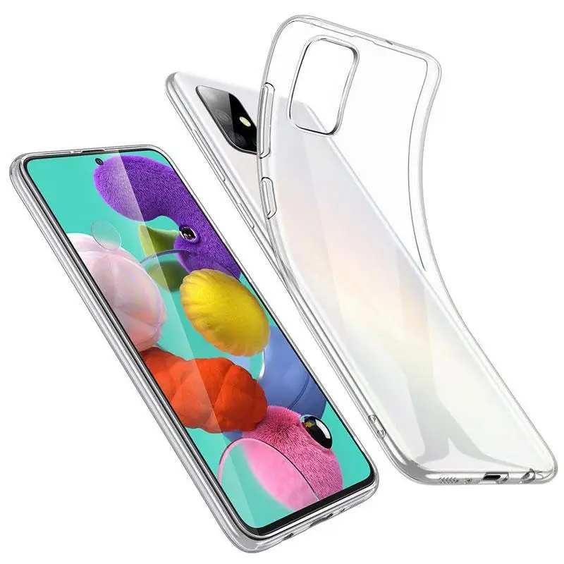 

For Samsung Galaxy A51 A71 A81 A91 A01 A11 A21 A31 A52 A72 Case Clear Soft TPU A 51 A71 A51 A515F A715F 31 Slim Silicone Cover
