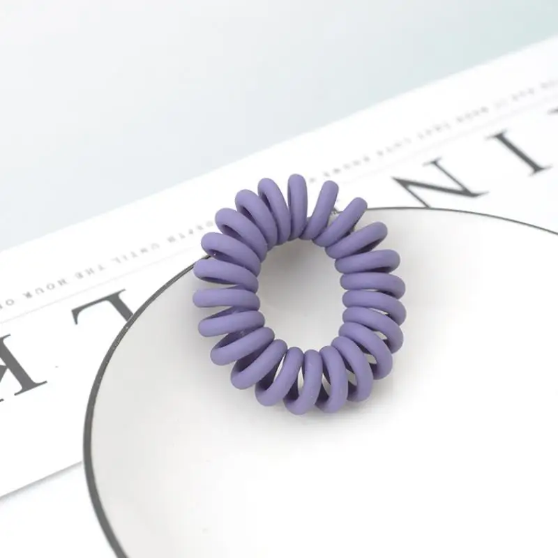 Милое кольцо для волос телефона Женская однотонная резиновая веревка милая