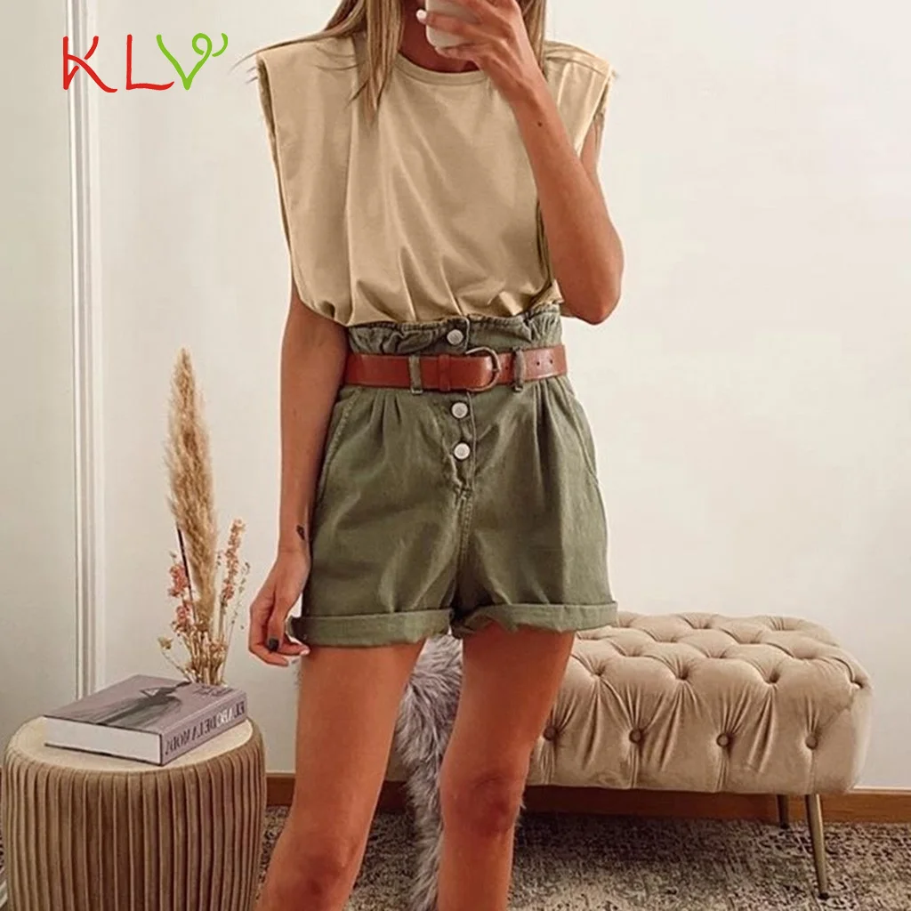 

Vest T-shirt Women Inner Sleeve Round Neck Tee Solid Color Loose Harajuku Shirt Casual Shirts Fashion Summer Clothes Ropa Mujer