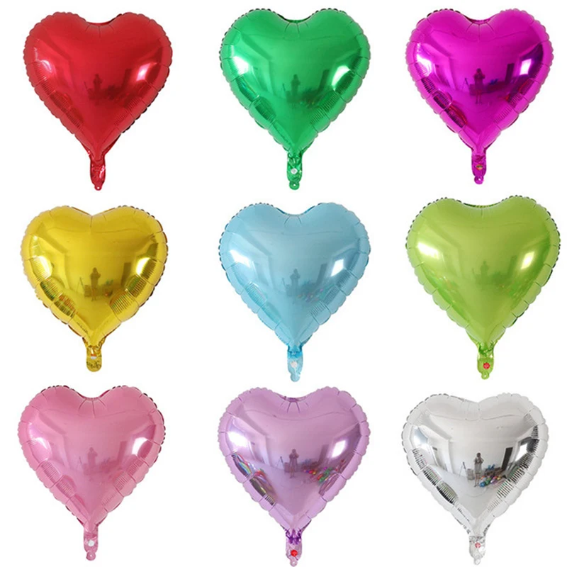 

50pcs 18inch Romantic Heart Pearl Pink Foil Balloons Helium Birthday Wedding Valentine's Day Globos Party Decoration Air Balls
