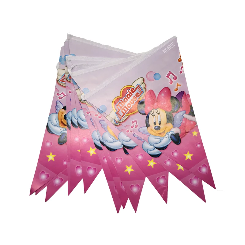 Набор для украшения дня рождения Минни Маус розовые красные товары маленьких