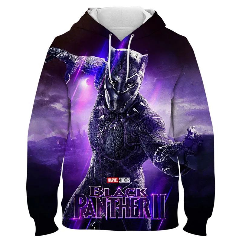 Мужская толстовка с капюшоном героями Marvel Черная пантера 3D принт крутые женские