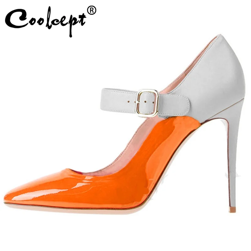 

RizaBina/женские туфли-лодочки размера плюс 35-47 модные разноцветные дизайнерские туфли на высоком каблуке Женская Весенняя Брендовая обувь с о...