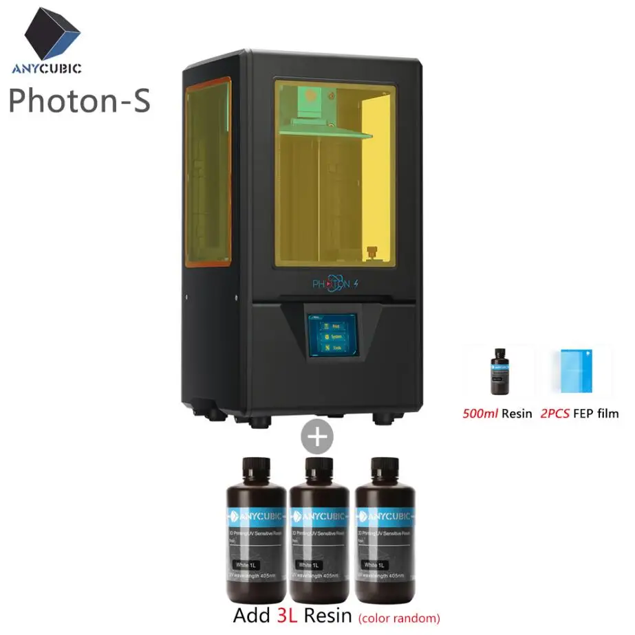 PhotonS -Add 3.5L Anycubic Photon-S обновление с 500 мл смолы 3d принтер Photon S 3d Стоматологическое украшение SLA/lcd УФ смолы рабочего стола impresora 3d drukarka - Цвет: PhotonS -Add 3.5L