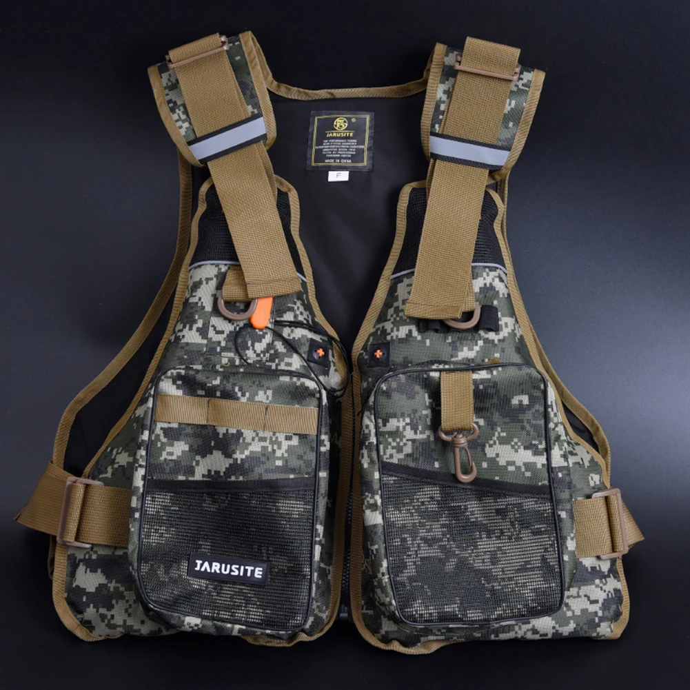 

Professional Flotation Adult Safety Life Jacket Survival Vest With Emergency Whistle Outdoor Fly Fishing Vest For Pesca