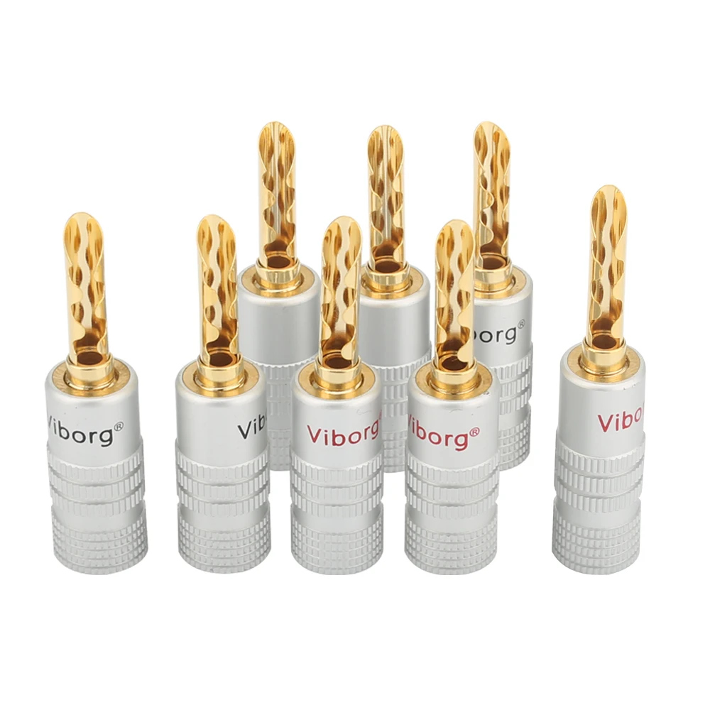 8 шт. штепсельные соединители типа банан с динамиком Виборг 4 мм коннекторы