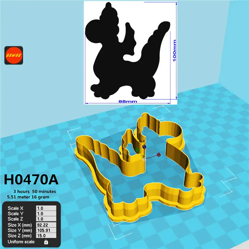 Форма летающего дракона резак для печенья украшение торта инструменты выпечки 3d