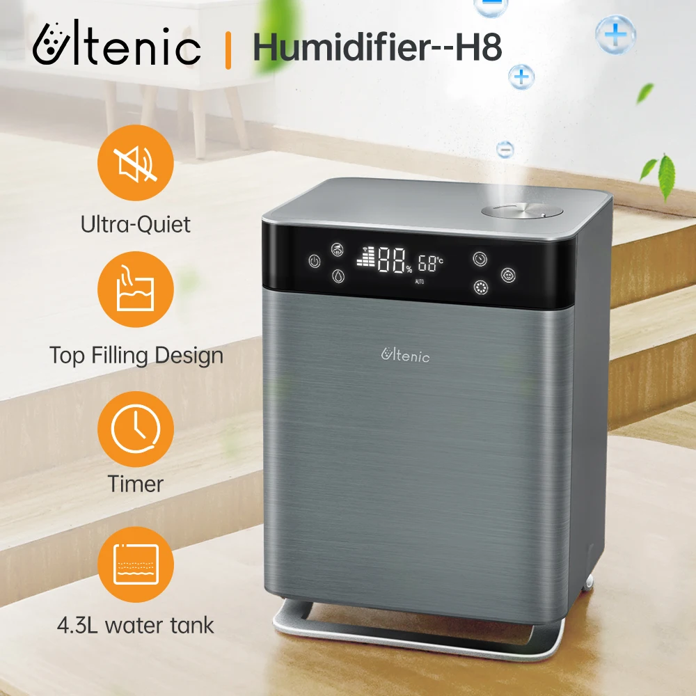Ultenic H8 увлажнитель воздуха ультра тихий 4.3L крышка бачка унитаза 323ft м² приложение