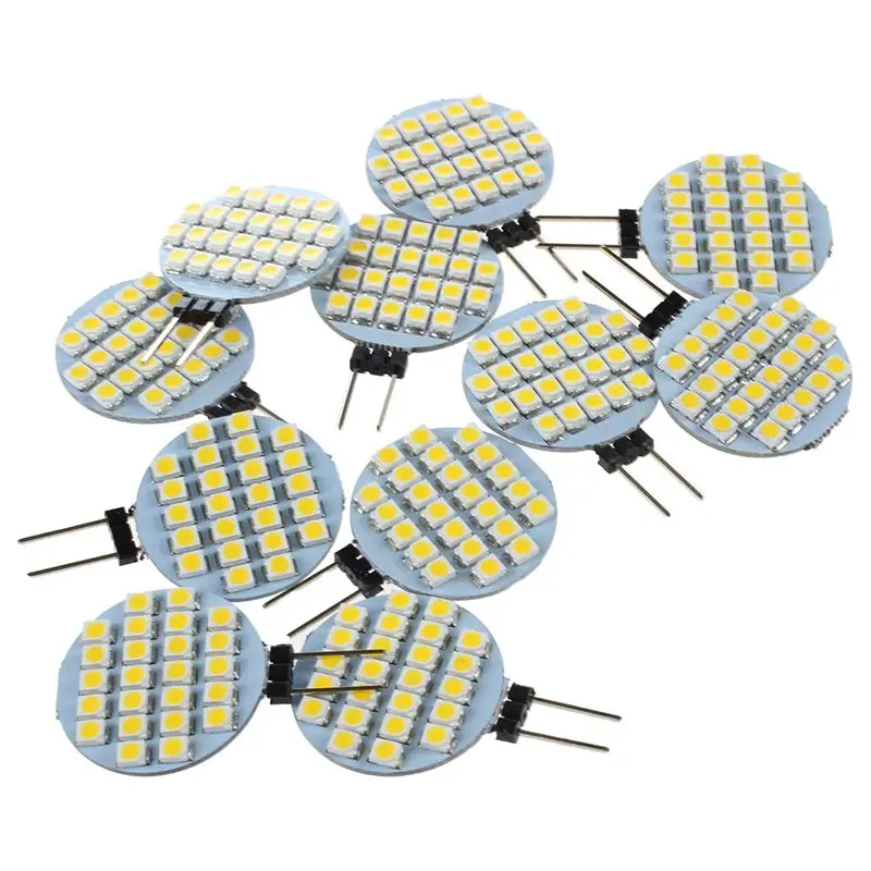 10x G4 SMD 24 светодиодный шкаф морской Кемпер автомобильная лампа 12V теплый белый