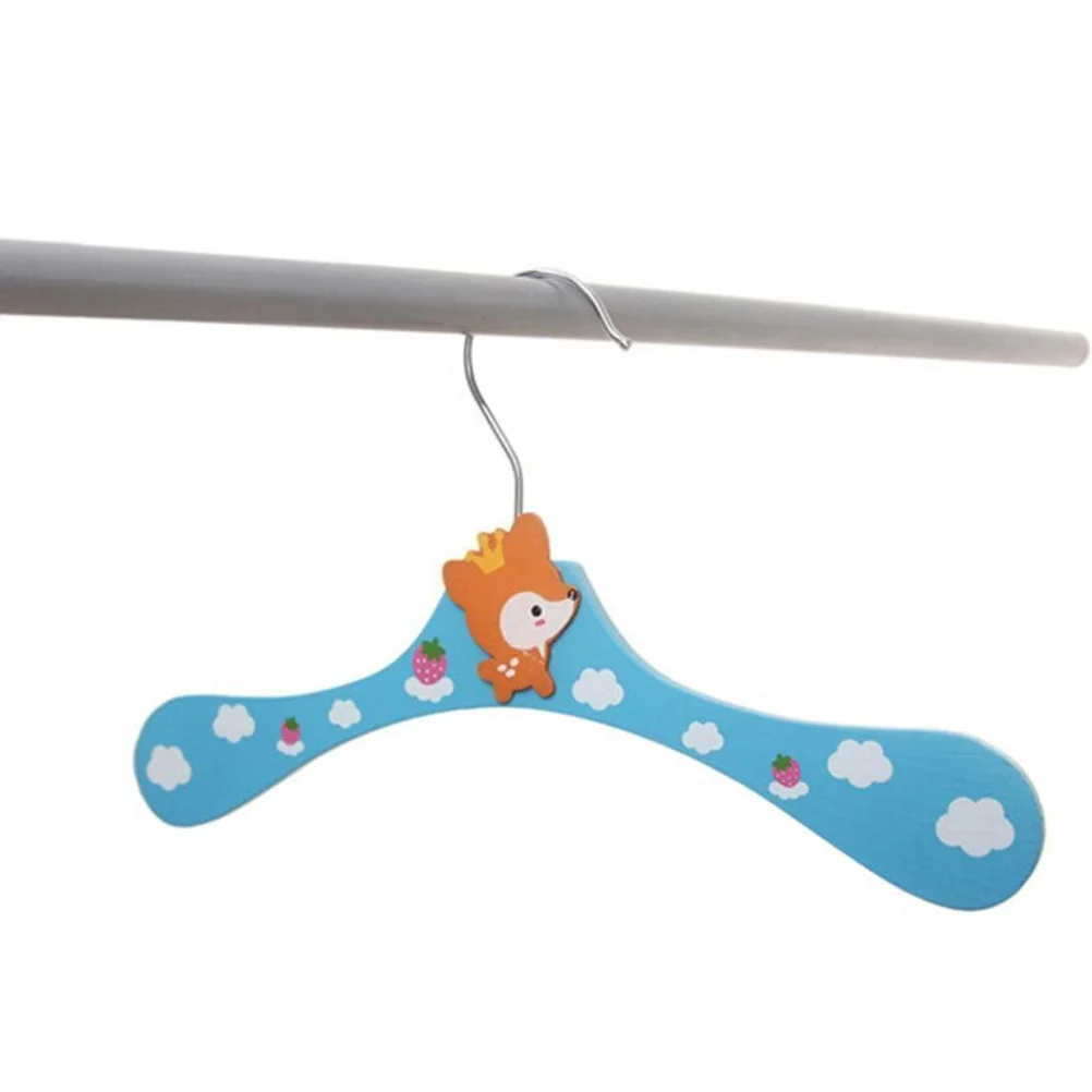 

5pcs Baby Kids Cartoon Wooden Coat Clothes Pants Hook Hanger Rack Stands (Random Pattern)