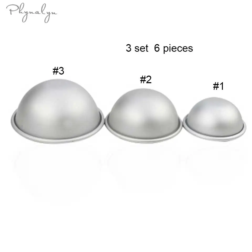 

Bath Bombs Mold 6 Pcs Round Aluminium Alloy Bath Salt Bomb 3D Ball Sphere Shape DIY Bathing Tool Accessories Creative Mold