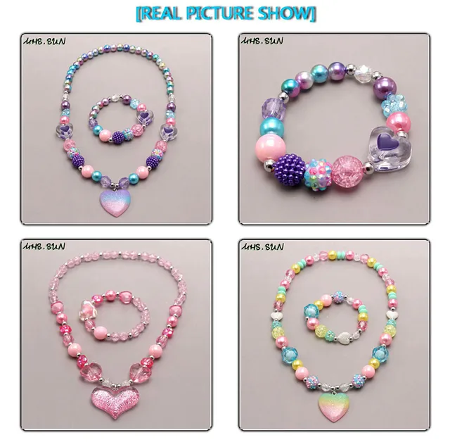 Girls Fashion Beads Jewelry Set  Kids Babys Girls Jewelry Sets