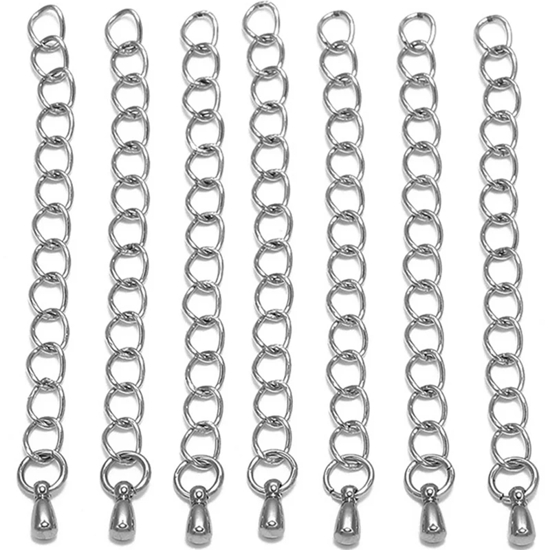Цепочка удлинитель для браслета из нержавеющей стали 50 мм 10 шт.|Ювелирная