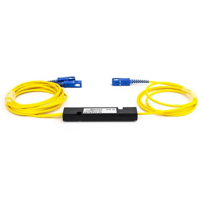SC/UPC 1X2 PLC Singlemode Fiber Optical splitter FTTH PLC SC/UPC 1x2 PLC optical fiber splitter FBT Optical Coupler