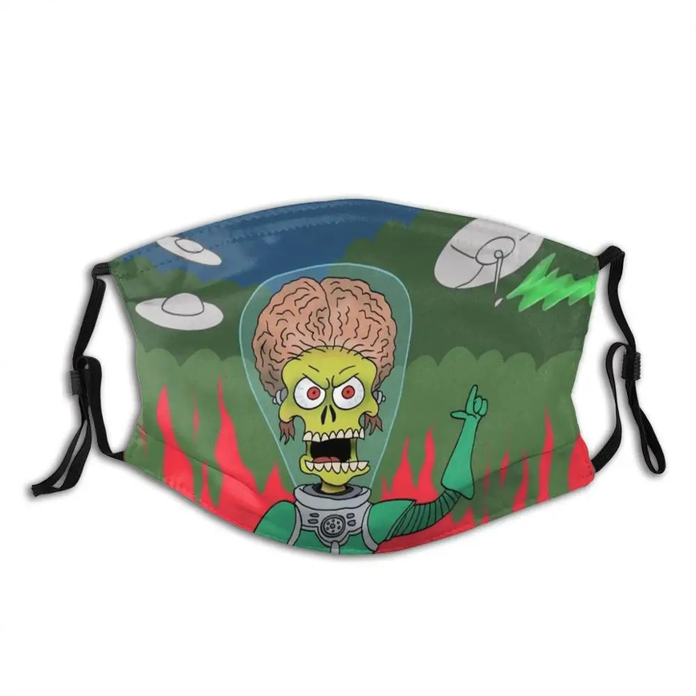 

Ack! Ack!! Ack!!! Funny Cool Cloth Mask Cartoon Comics Comedy Ack Ack Ack Mars Martian Attacks Dystopia Martians Humanity