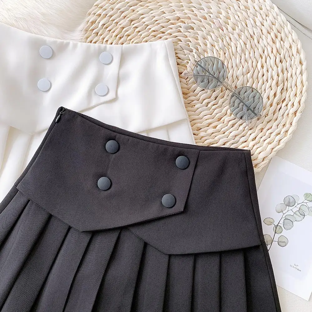 

Women Summer Mini Skirt VD1826 Japan School Student Black White Sexy Pleated Tennis Skirt