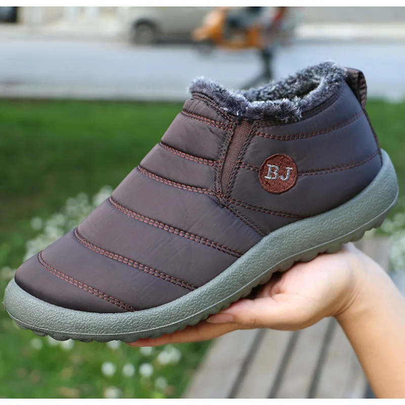 Зимние женские ботинки унисекс Модные повседневные на плоской подошве из хлопка