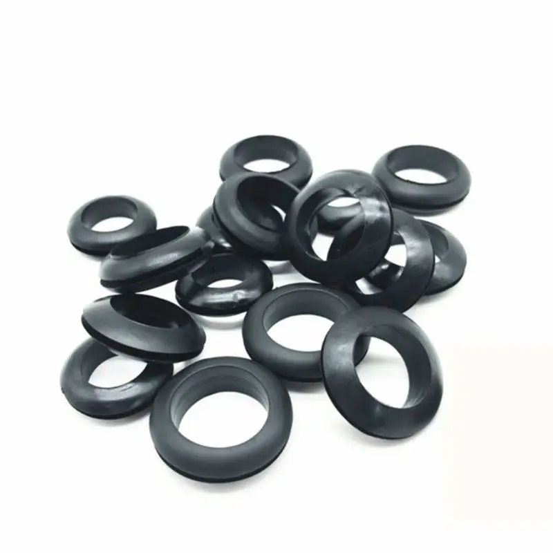 

200Pcs/box Rubber Grommet Gasket Kits for Wire Cable Black Assortment Set Electrical Wire Gasket Tools P82D