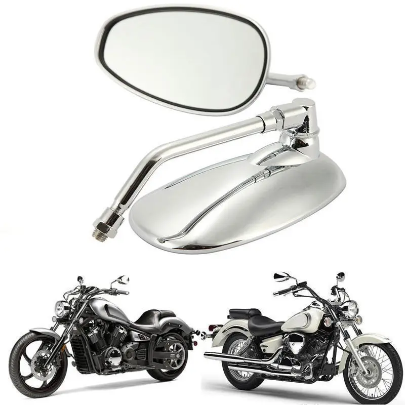 Зеркало мотоциклетное хромированное для YAMAHA Vmax Virago 535 V Star 650 1100 1300 Warrior Royal 1