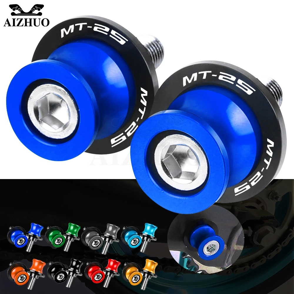 

Motorcycle 6MM Stand Screw FOR YAMAHA MT25 MT-25 2005-2017 2016 2015 CNC Aluminum Swingarm Slider Spools MT 25 LOGO Accessories