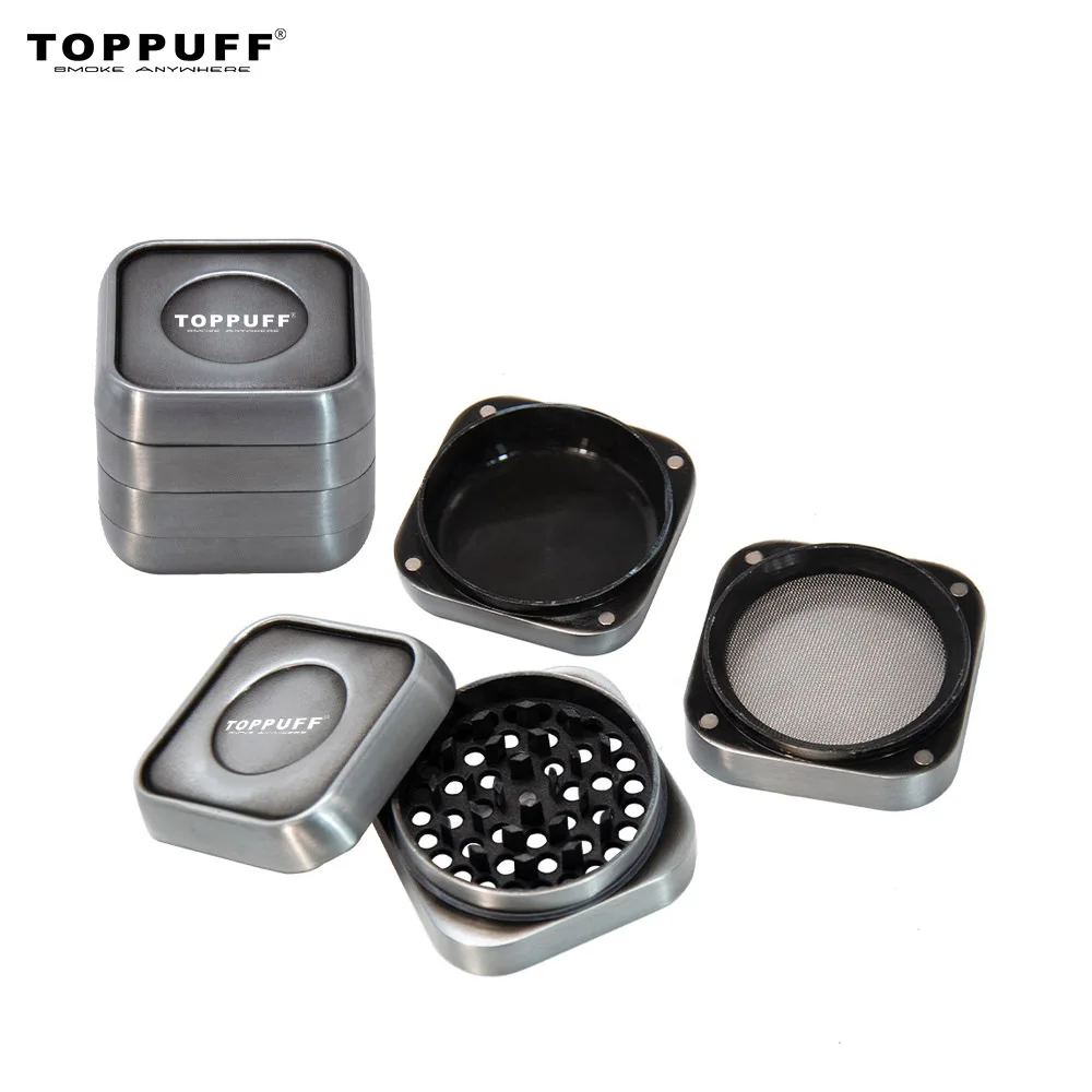 Большая измельчитель для трав из цинкового сплава с контейнером хранения табака