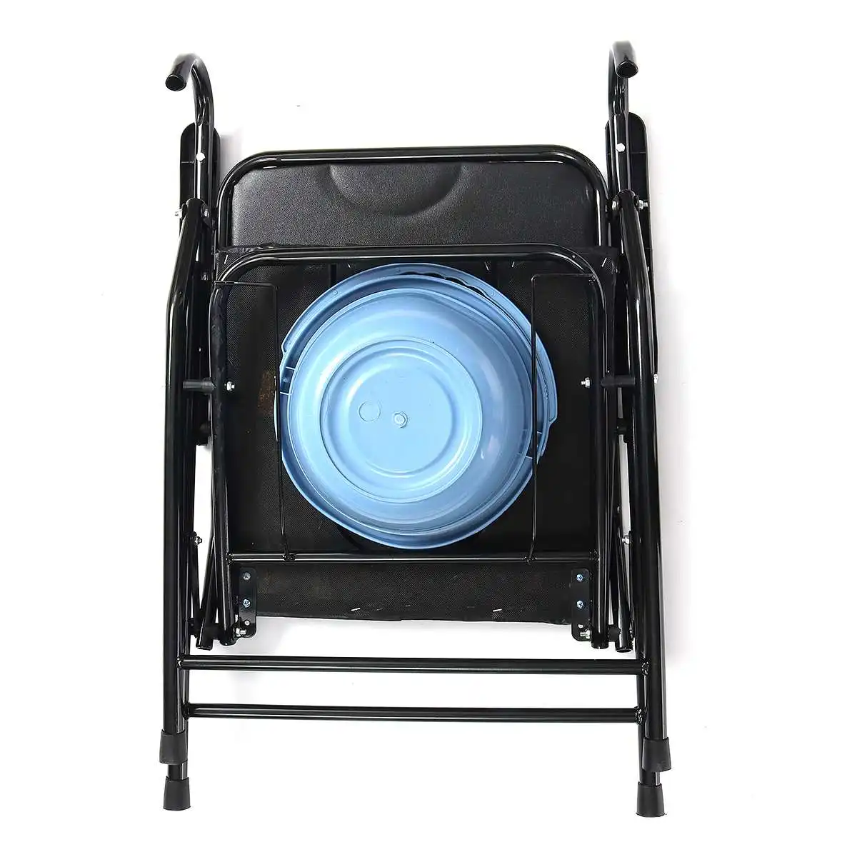 

Portable Folding Bedside Bathroom Potty Toilet Convenient Commode Seat Shower Chair No-slip Feet For Elderly Disabled People