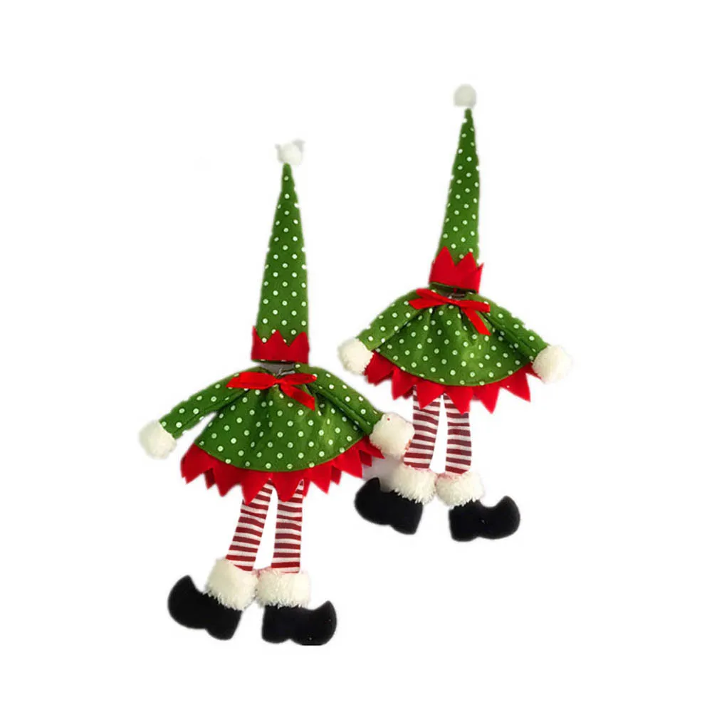 Новый чехол для бутылки вина в горошек сумки Рождественского украшения высокое