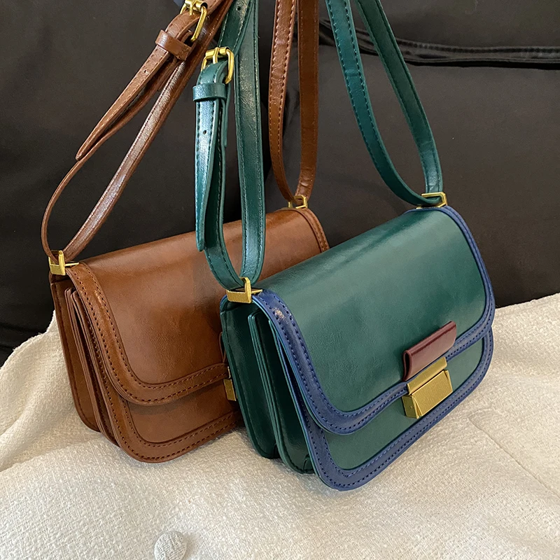 

New Womens Simple Flip Designers Pu Leather Small Crossbody Bags women's Luxury Tends Lady Shoulder Purses and Handbags Female
