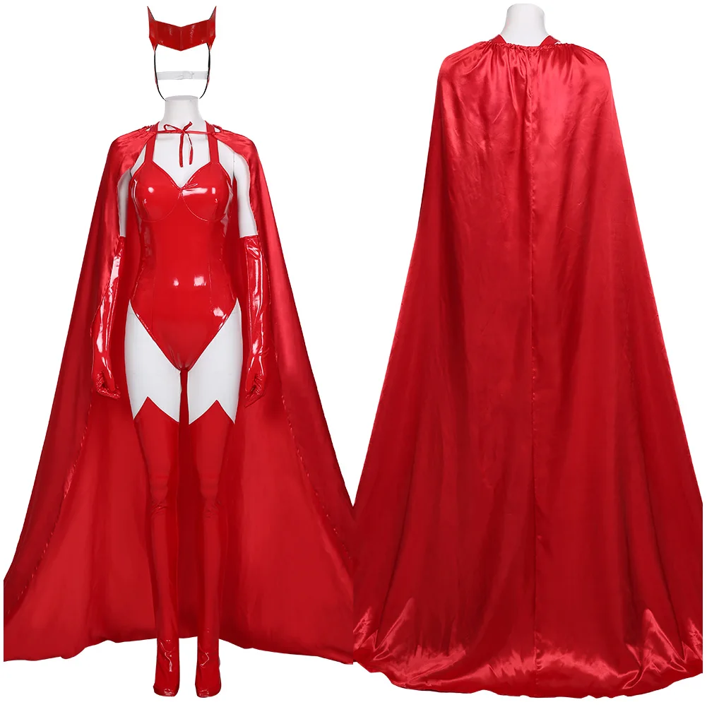 

Костюм для косплея WandaVision2020 Сексуальная Wanda Maximoff Scarlet Witch Uniform