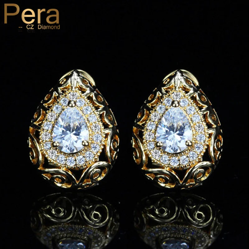 Женские серьги гвоздики овальной формы с фианитом золотого цвета|stud earrings|designer