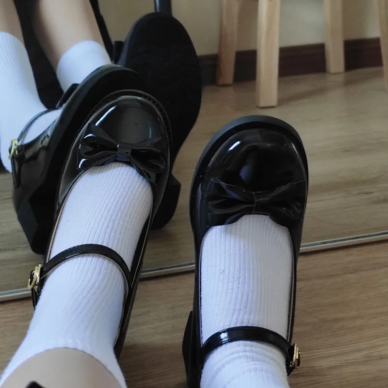 Women Shoes Japanese Style Lolita Shoes Cosplay Maid JK Shoes Vintage Soft Plus Size 41 Platform Shoes Student Mary Jane Shoes